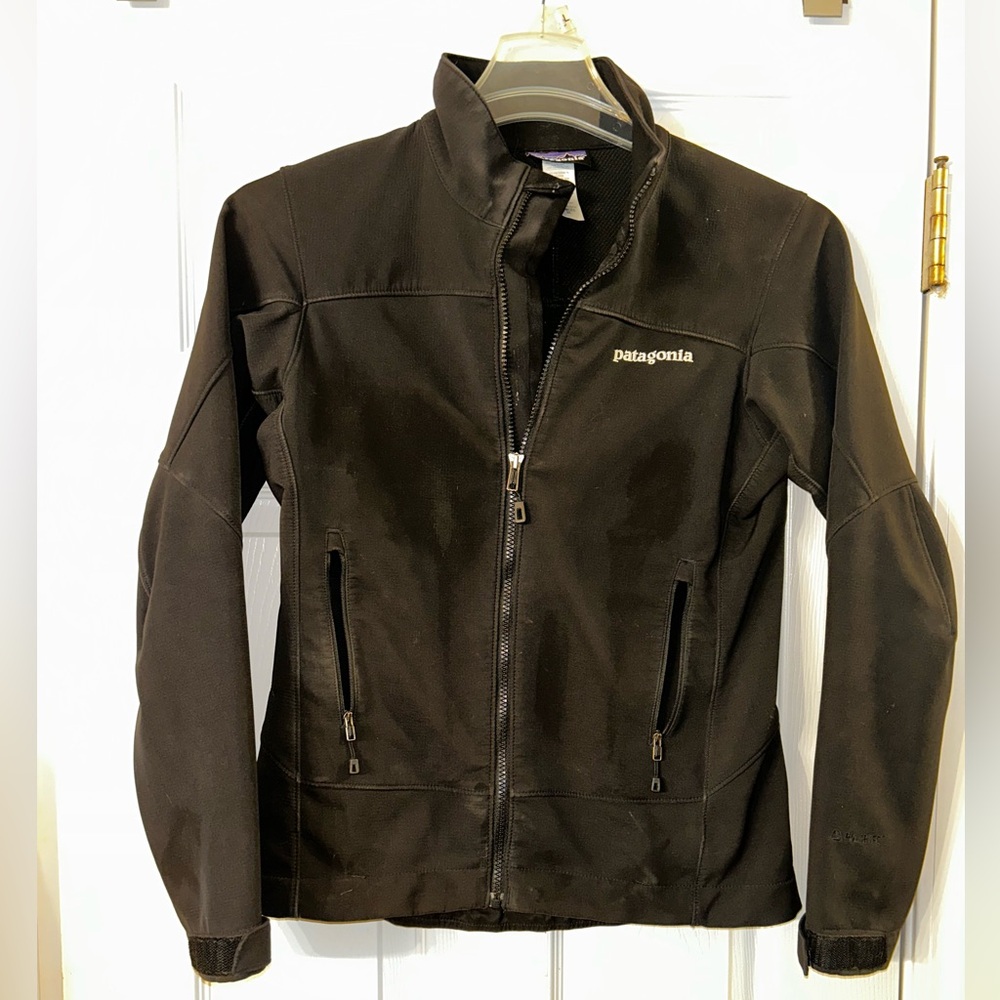 Black polar tech Patagonia jacket